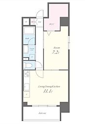 MizuhoFlats 1LDKの間取図画像