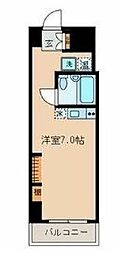 サンクレストビル ワンルームの間取図画像