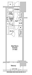 コンフォリア秋葉原EAST ワンルームの間取図画像