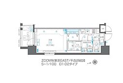 ズーム秋葉原イースト 1Kの間取図画像