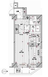 メインステージ蔵前 1LDKの間取図画像