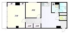 真砂マンション 2DKの間取図画像
