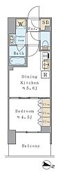 Brilliaist両国 1DKの間取図画像