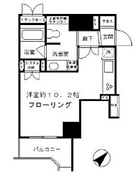 日本橋ヴォアール ワンルームの間取図画像