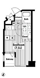 ガーラ文京本郷台 ワンルームの間取図画像