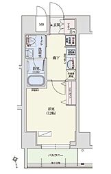 アーバネックス秋葉原EAST 1Kの間取図画像