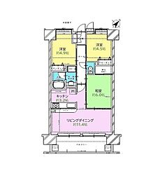 クイーンズレゾン八幡宿ステーションタワー 3LDKの間取り