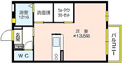 ラフィーネ関目 ワンルームの間取図画像