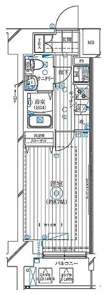 レガリス亀戸（REGALIZ亀戸） 1303｜東京都江東区亀戸７丁目(賃貸マンション1K・13階・25.65㎡)の写真 その2