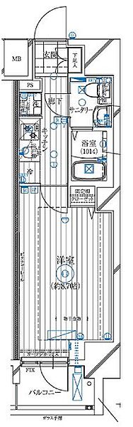 レガリス亀戸（REGALIZ亀戸） 1001｜東京都江東区亀戸７丁目(賃貸マンション1K・10階・25.65㎡)の写真 その2