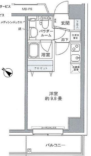 プライムアーバン豊洲 416｜東京都江東区豊洲４丁目(賃貸マンション1R・4階・25.04㎡)の写真 その2