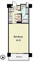 willDo清澄 1Kの間取図画像