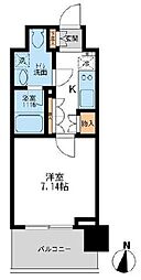 Aden清澄白河 1Kの間取図画像