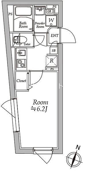 アトリオフラッツ板橋本町 404｜東京都板橋区大和町(賃貸マンション1K・4階・21.86㎡)の写真 その2