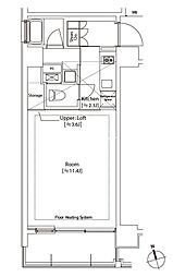 カスタリア中延 9階1Kの間取り
