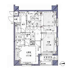 クレッセント三田 201 2階2DKの間取り