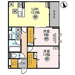 D-ROOM星川 2LDKの間取図画像