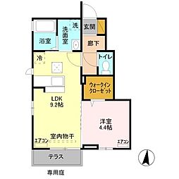 WIT熊谷2 1LDKの間取図画像