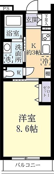 シャルム水戸 0503｜茨城県水戸市栄町2丁目(賃貸マンション1K・5階・27.83㎡)の写真 その2