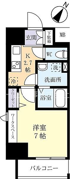 グラーヴェ三の丸 1001｜茨城県水戸市三の丸2丁目(賃貸マンション1K・10階・26.33㎡)の写真 その2