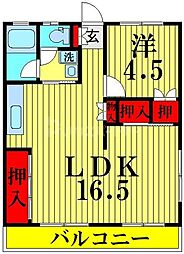 埼玉新都市交通 鉄道博物館(大成)駅 徒歩23分の賃貸マンション 4階1LDKの間取り