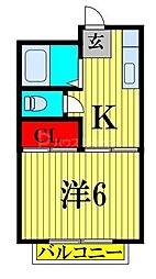 湘南新宿ライン高海 大宮駅 徒歩7分の賃貸マンション 3階1Kの間取り