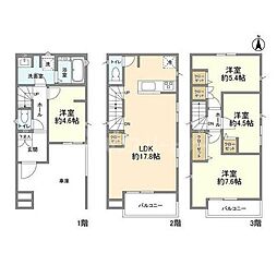 JR川越線 日進駅 徒歩13分の賃貸一戸建て 4LDKの間取り