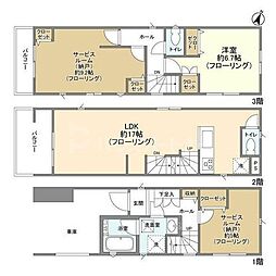 埼玉新都市交通 鉄道博物館(大成)駅 徒歩12分の賃貸一戸建て 1SLDKの間取り