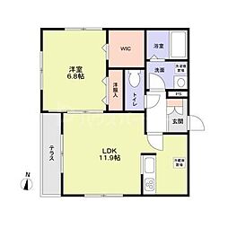 JR埼京線 大宮駅 徒歩13分の賃貸マンション 1階1LDKの間取り
