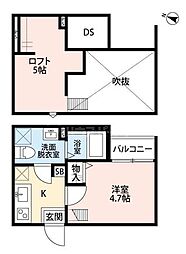JR高崎線 宮原駅 徒歩13分の賃貸アパート 1階1Kの間取り