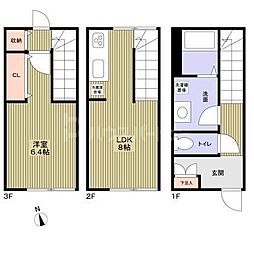 JR川越線 西大宮駅 徒歩11分の賃貸アパート 1階1LDKの間取り
