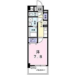 JR川越線 西大宮駅 徒歩5分の賃貸マンション 2階1Kの間取り