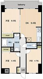 埼玉新都市交通 鉄道博物館(大成)駅 徒歩30分の賃貸マンション 1階3DKの間取り