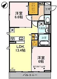 間取図画像 2LDK