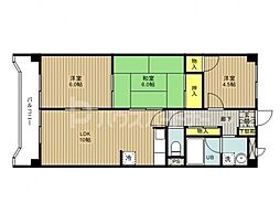 グランパレスダイトー 3LDKの間取図画像