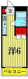 メゾン・ドゥ・フジ大宮 ワンルームの間取図画像