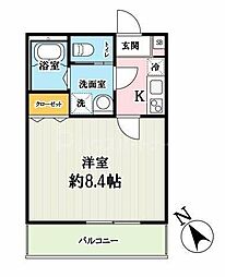 キャメル大宮西 1Kの間取図画像