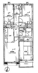 ライオンズマンション与野本町第2 3LDKの間取図画像