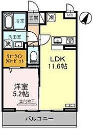 ノーブルパレス 1LDKの間取図画像