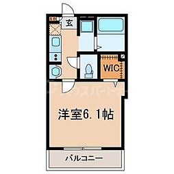 REVE大宮 1Kの間取図画像