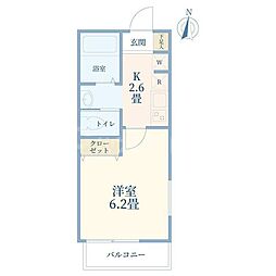 キャメル与野本町4 1Kの間取図画像