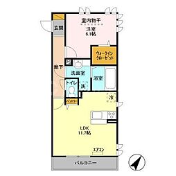 本郷の杜ソグレ 1LDKの間取図画像