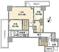 ザ・大宮タワーズ 2LDKの間取図画像