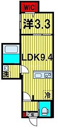 KEIAI RESIDENCE 宮原II 1LDKの間取図画像