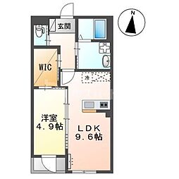 Regina 1LDKの間取図画像