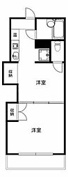 レジデンスカープ大宮 2Kの間取図画像