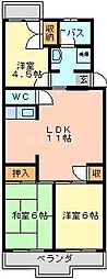 サンライズマンション大宮 3LDKの間取図画像