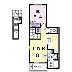 ファンタジーランド 1LDKの間取図画像
