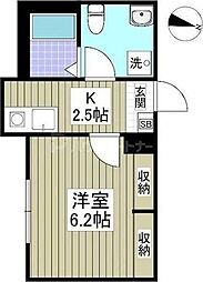 春の陽のアリア 1Kの間取図画像