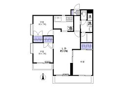 ルミネ尾山台 3階3LDKの間取り